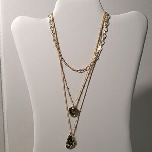 Layered chain necklace Multi Pendant